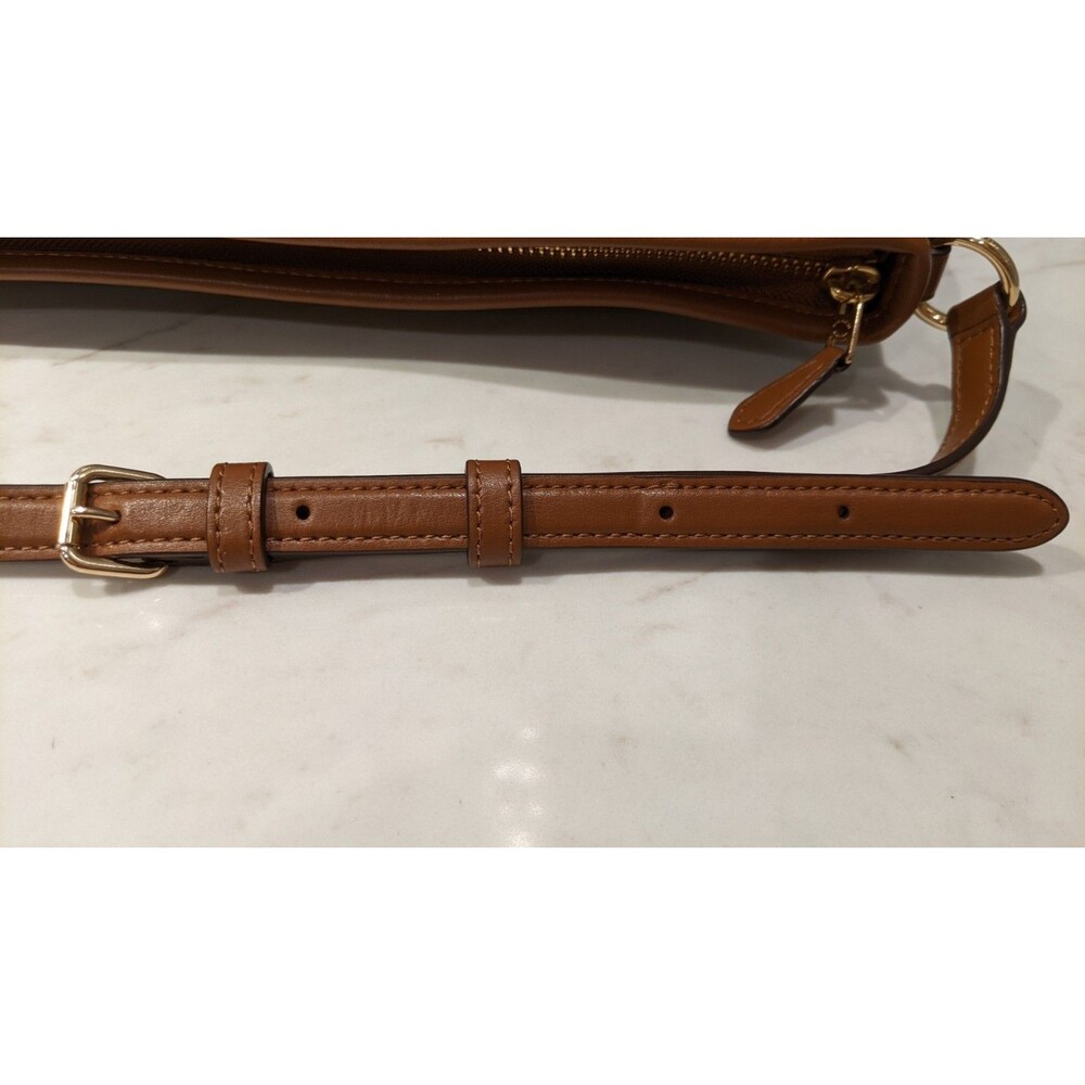 COACH #F58297 Signature File Crossbody Zip Top Handbag Khaki/Saddle WORN ONCE!!! - Picture 16 of 16